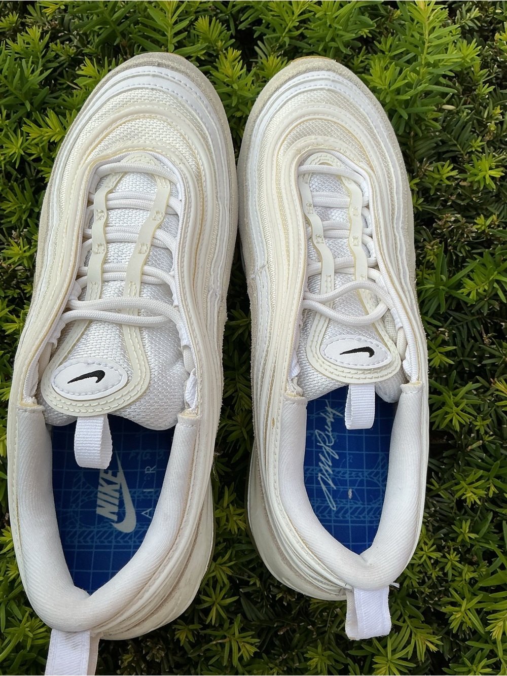 Nike Air Max 97 White Lemon Wash Black DQ8961-100 Women’s 7.5 EUC - Picture 5 of 15